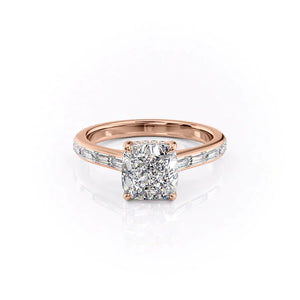 The Monica Set With A 1.5 Carat Cushion Lab Diamond