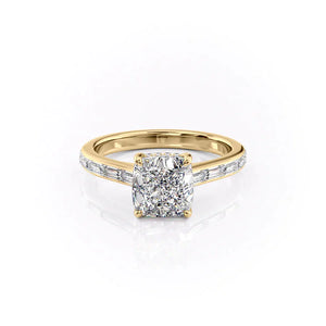 The Monica Set With A 1 Carat Cushion Lab Diamond