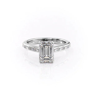 The Monica Set With A 3 Carat Emerald Lab Diamond
