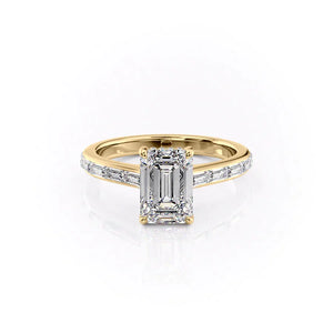 The Monica Set With A 1 Carat Emerald Lab Diamond