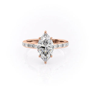 The Monica Set With A Marquise Moissanite