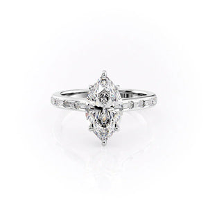The Monica Set With A Marquise Moissanite