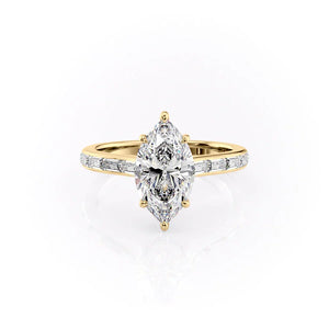The Monica Set With A Marquise Moissanite