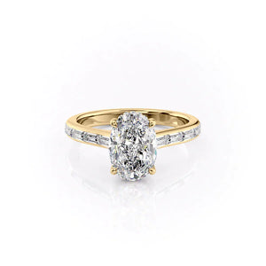 The Monica Set With A 2 Carat Oval Lab Diamond