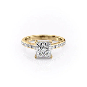 The Monica Set With A 1 Carat Princess Lab Diamond