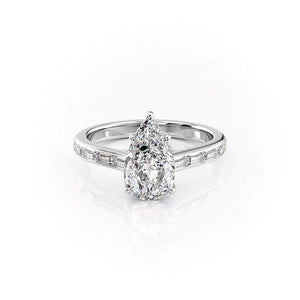 The Monica Set With A 1 Carat Pear Lab Diamond