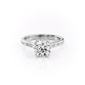 The Monica Set With A 2 Carat Round Lab Diamond