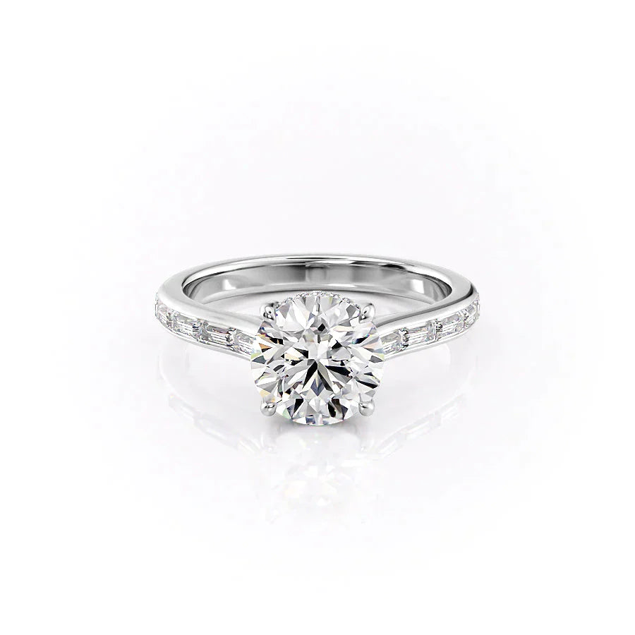 The Monica Set With A 3 Carat Round Lab Diamond