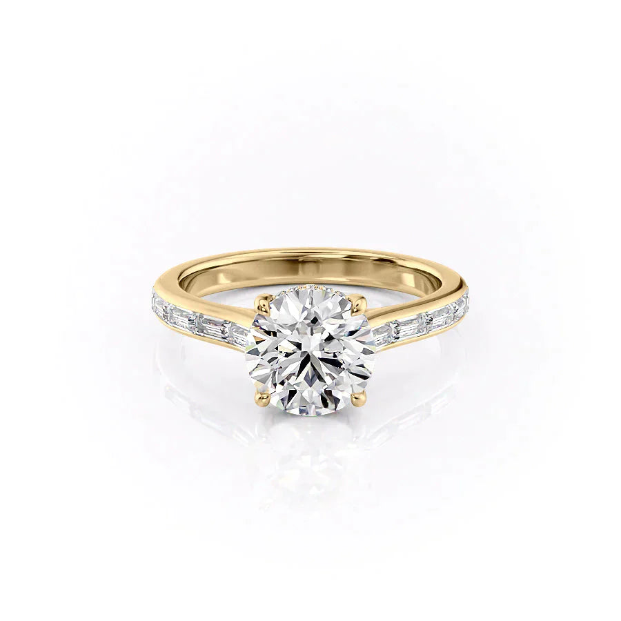 The Monica Set With A 3 Carat Round Lab Diamond