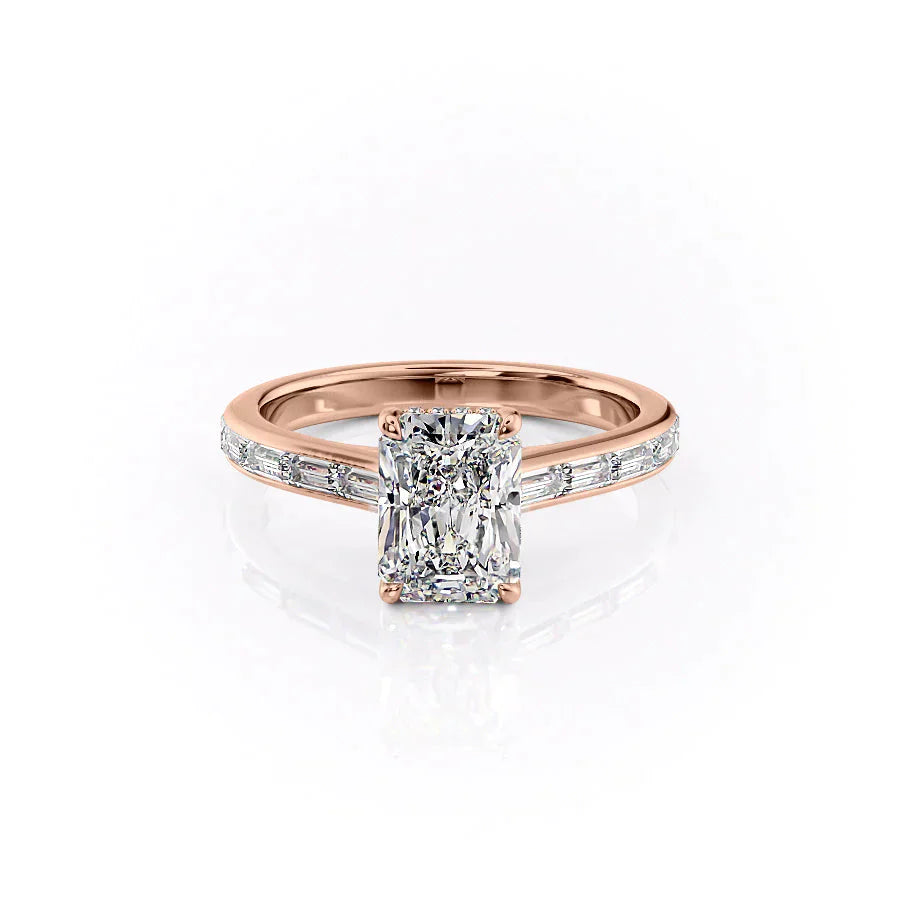 The Monica Set With A 1 Carat Radiant Lab Diamond