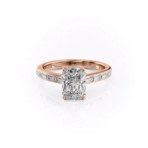 The Monica Set With A 1 Carat Radiant Lab Diamond