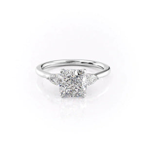 The Megan Set With A 1.5 Carat Cushion Lab Diamond