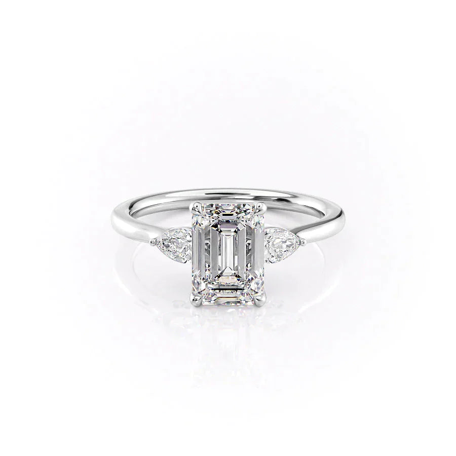 The Megan Set With A 1.5 Carat Emerald Lab Diamond