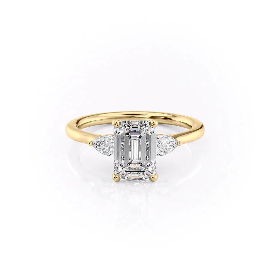 The Megan Set With A 3 Carat Emerald Lab Diamond