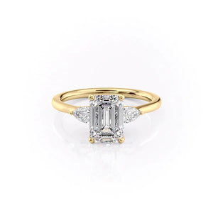 The Megan Set With A 1 Carat Emerald Lab Diamond