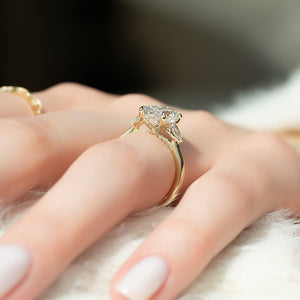 The Megan Set With A 3 Carat Emerald Lab Diamond