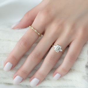 The Megan Set With A Emerald Lab Diamond