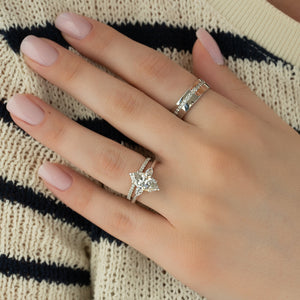 The Megan Set With A 3 Carat Marquise Moissanite