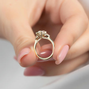 The Megan Set With A 1.5 Carat Marquise Lab Diamond