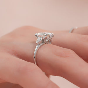 The Megan Set With A 2.5 Carat Oval Lab Diamond