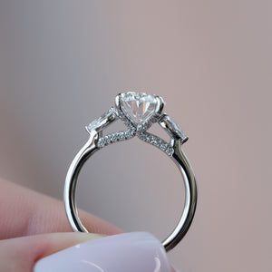 The Megan Set With A 2.5 Carat Oval Lab Diamond