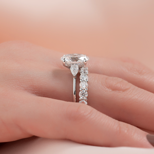 The Megan Set With A 2.5 Carat Oval Lab Diamond