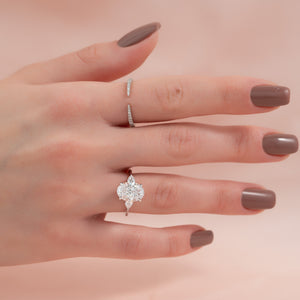 The Megan Set With A 2.5 Carat Oval Lab Diamond