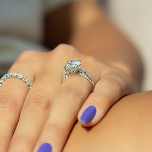 The Megan Set With A 2 Carat Round Moissanite