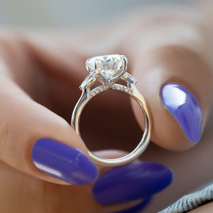 The Megan Set With A 2 Carat Round Moissanite