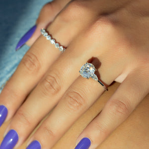 The Megan Set With A 2 Carat Round Moissanite