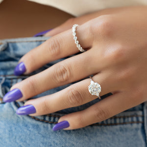 The Megan Set With A 2 Carat Round Moissanite