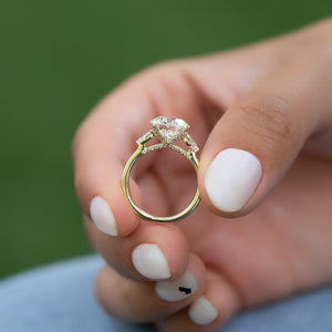 The Megan Set With A 3 Carat Round Moissanite
