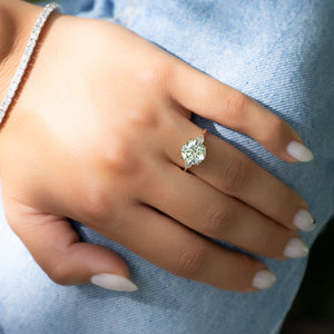 The Megan Set With A 3 Carat Round Moissanite