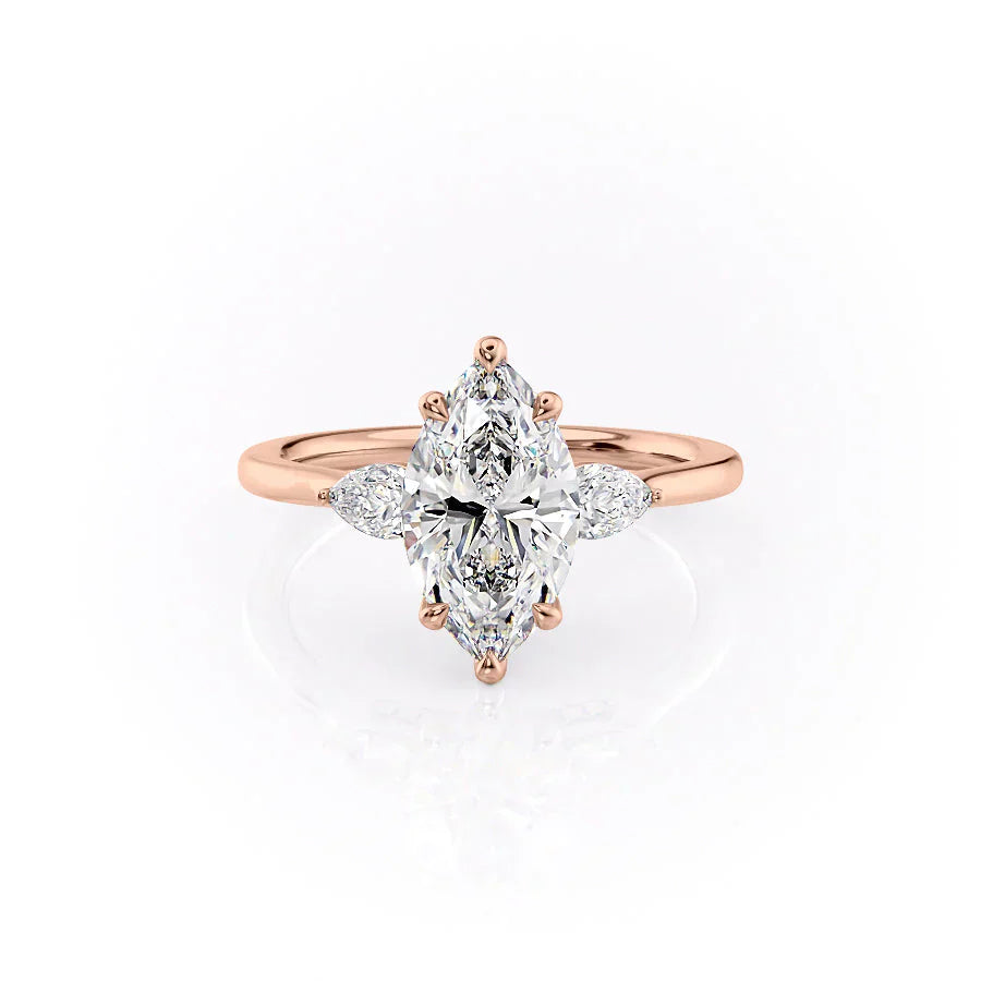 The Megan Set With A 2 Carat Marquise Moissanite