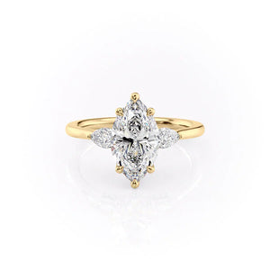 The Megan Set With A 1 Carat Marquise Moissanite