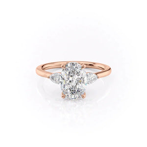 The Megan Set With A 2.5 Carat Oval Lab Diamond