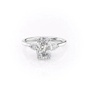 The Megan Set With A 1 Carat Oval Lab Diamond