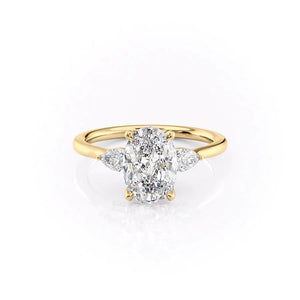 The Megan Set With A 2 Carat Oval Moissanite