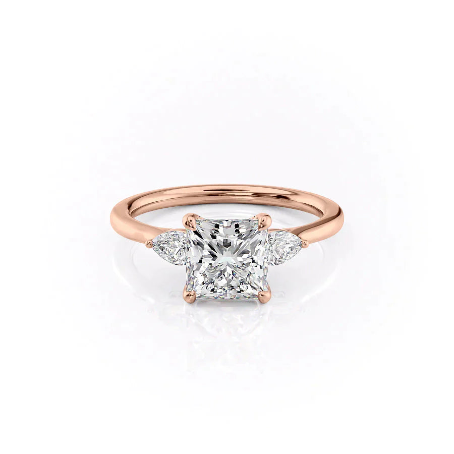 The Megan Set With A 2 Carat Princess Moissanite