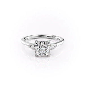 The Megan Set With A 2 Carat Princess Lab Diamond