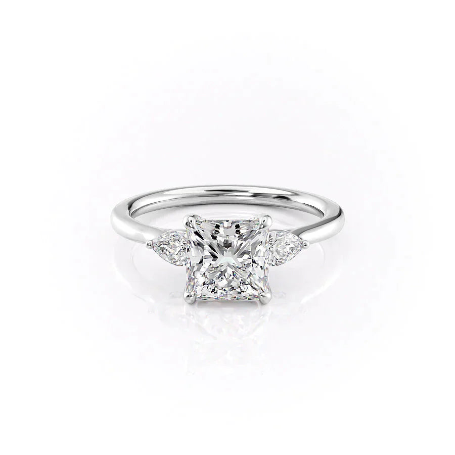 The Megan Set With A 1 Carat Princess Moissanite
