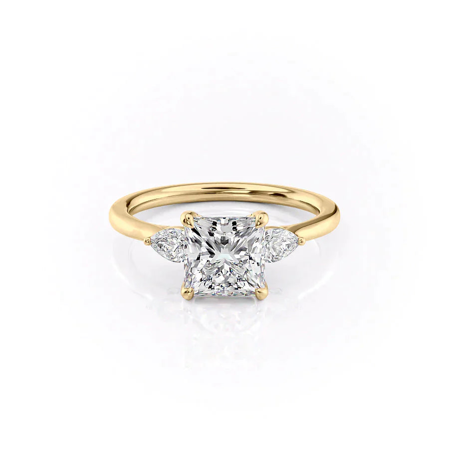 The Megan Set With A 3 Carat Princess Lab Diamond