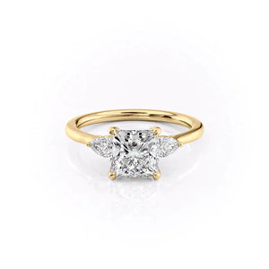 The Megan Set With A 3 Carat Princess Lab Diamond