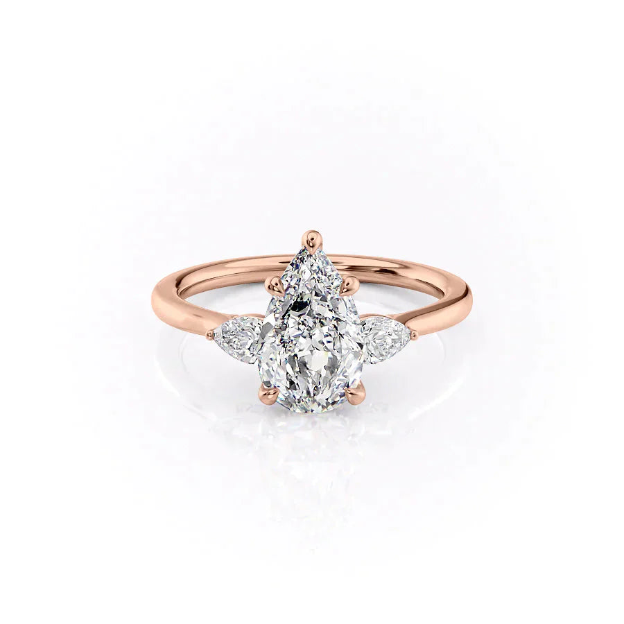 The Megan Set With A 2 Carat Pear Moissanite