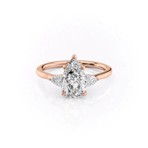 The Megan Set With A 2 Carat Pear Moissanite