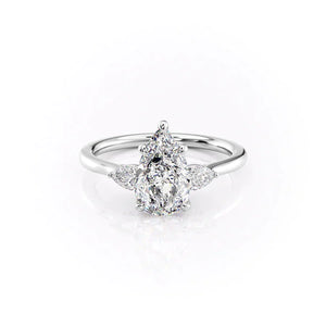 The Megan Set With A 1.5 Carat Pear Lab Diamond