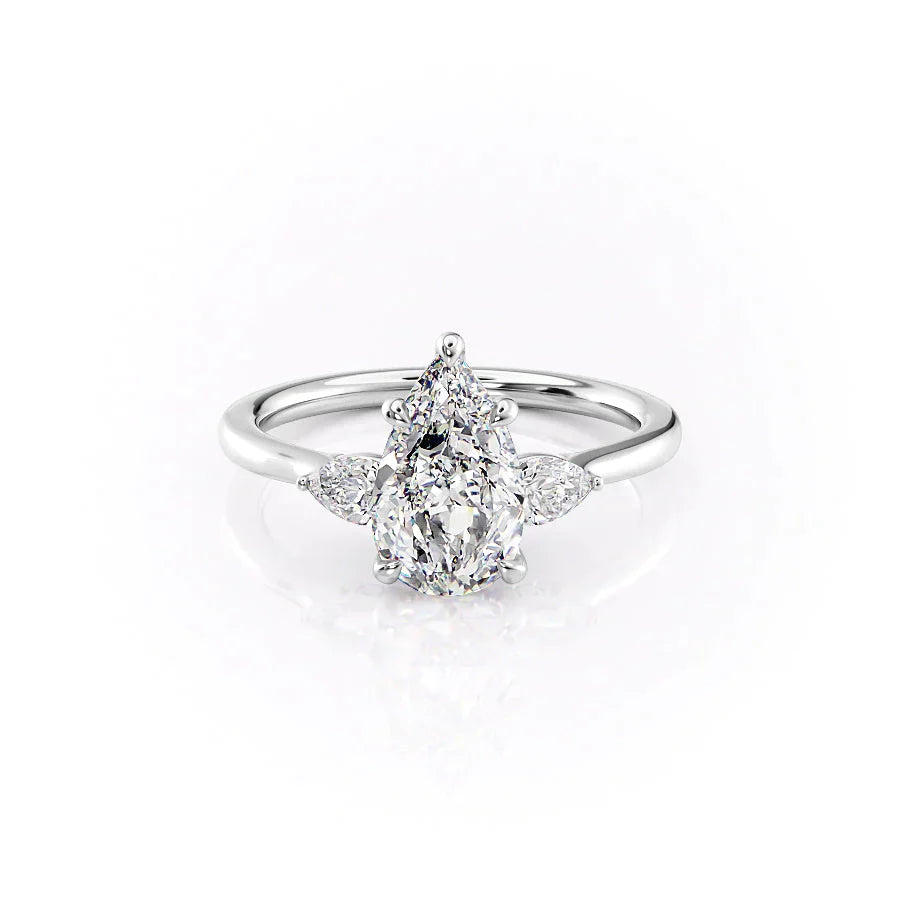 The Megan Set With A 1 Carat Pear Lab Diamond