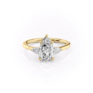 The Megan Set With A 1 Carat Pear Lab Diamond