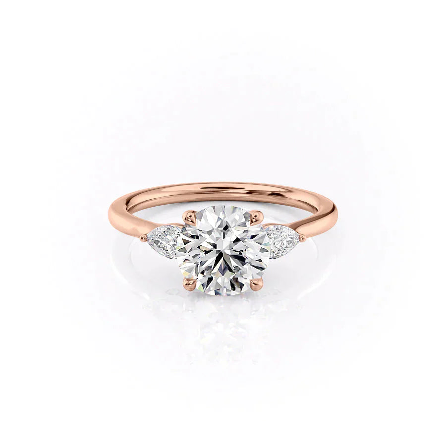 The Megan Set With A 2.5 Carat Round Lab Diamond
