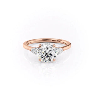 The Megan Set With A 3 Carat Round Moissanite